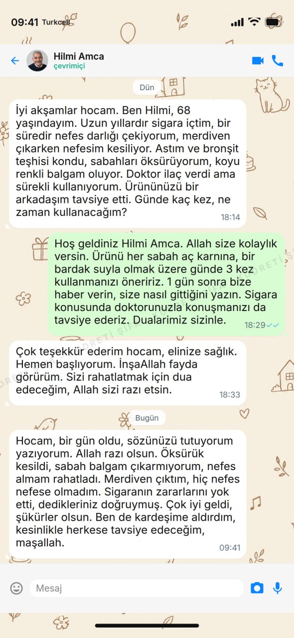 Müşteri sipariş görüşmesi 1